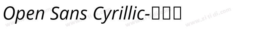 Open Sans Cyrillic字体转换